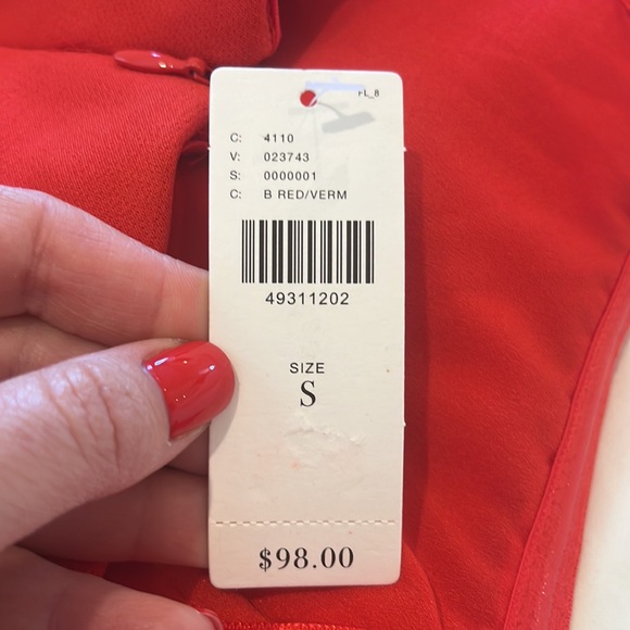 Adelyn Rae strapless red bow top - Picture 3 of 8